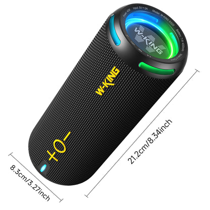 W KING 40W Portable Speaker  IP67 Waterproof  APP Control High-Quality Audio TF Or AUX  Dynamic Lights For Party  Outdoor  Shower