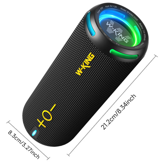 W KING 40W Portable Speaker  IP67 Waterproof  APP Control High-Quality Audio TF Or AUX  Dynamic Lights For Party  Outdoor  Shower